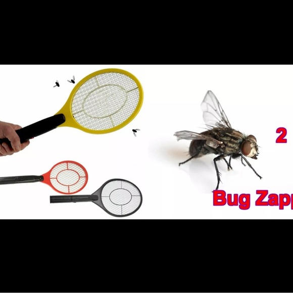 BUG ZAPPER INSECT PEST ZAP RACKET ELECTRIC SHOCK SAFE INSTANT- blue - Picture 4 of 9